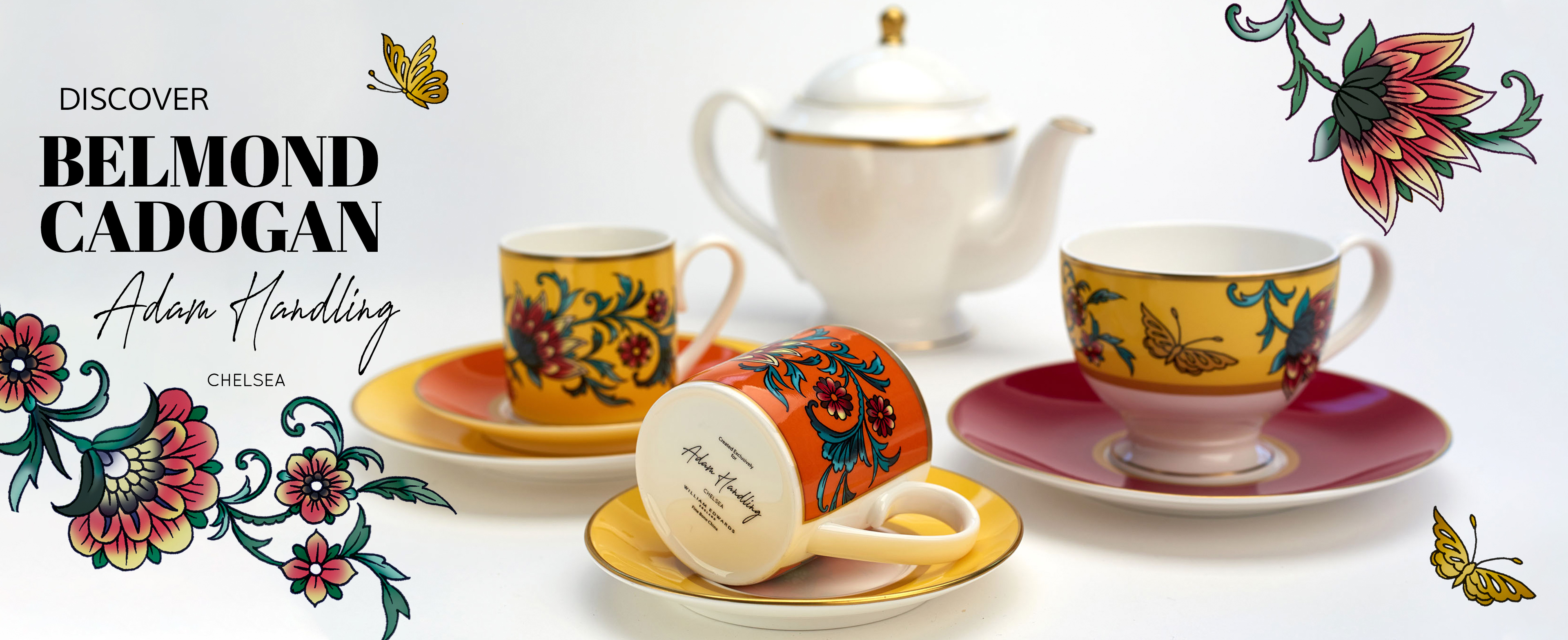 Bespoke bone china teaware for Adam Handling at the Belmond Cadogan Hotel