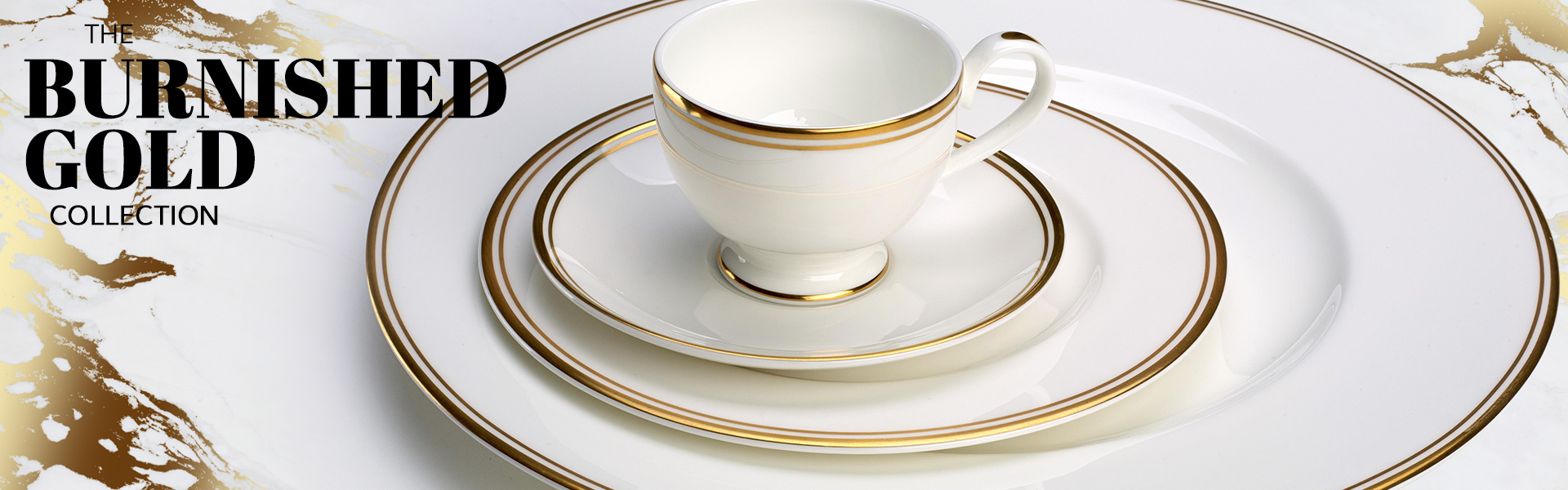 stack of bone china plates with a tea cup and saucer