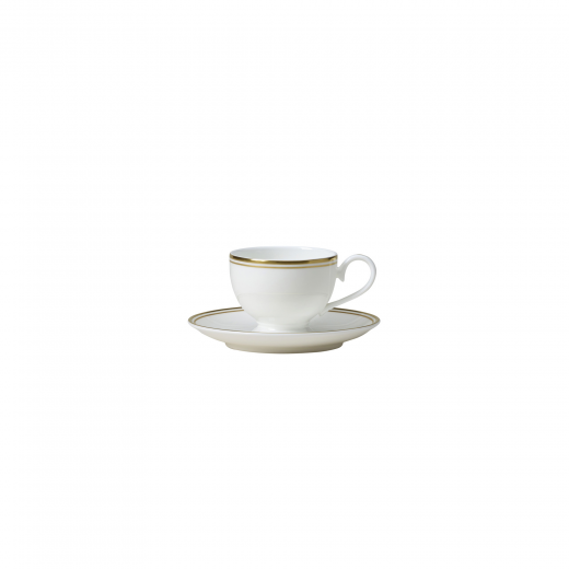 Burnished Gold Espresso Cup and Saucer Combined