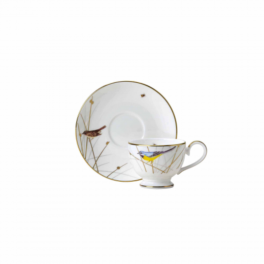 Reed Footed Espresso Cup & Saucer