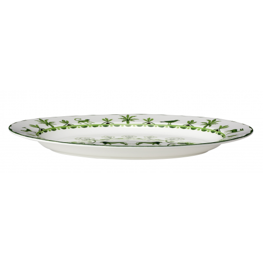 Sultan’s Garden Oval Platter Side View